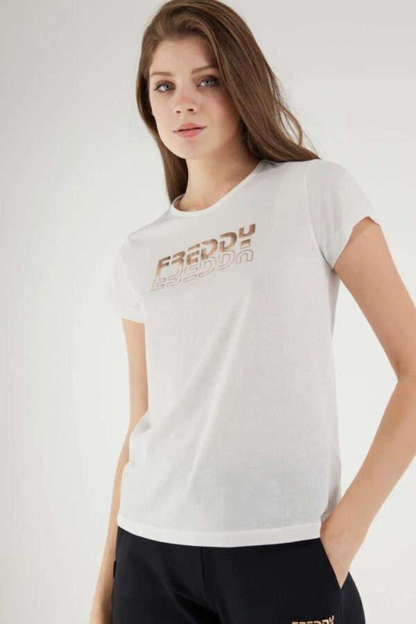 FREDDY T-SHIRT CON STAMPA LUCIDA F2WBCT8 ♀