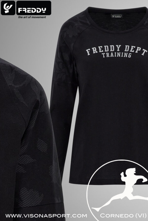 FREDDY T-SHIRT MANICA LUNGA COTONE FANTASIA F3WTRT4 ♀