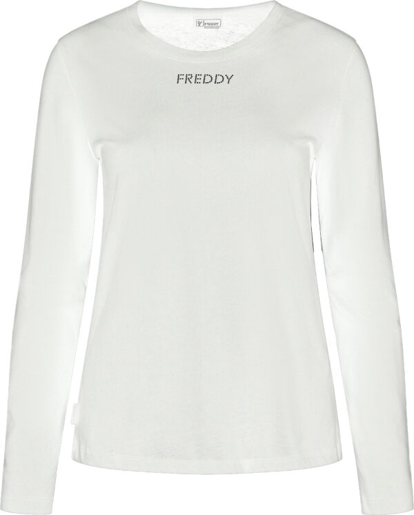 FREDDY T-SHIRT MANICHE LUNGHE CON LOGO PICCOLO F3WMVT5 ♀