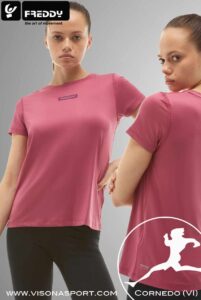 FREDDY T-SHIRT TRASPIRANTE CON LOGO F3WSFT2 ♀