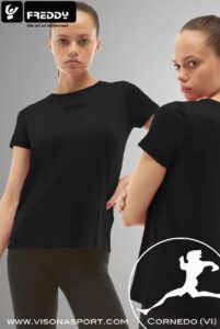 FREDDY T-SHIRT TRASPIRANTE CON LOGO F3WSFT2 ♀