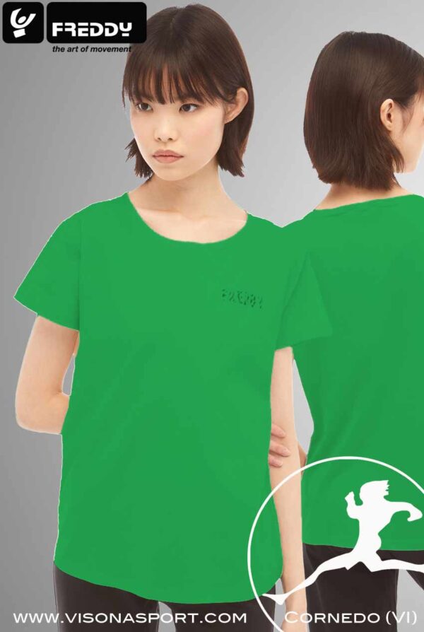 FREDDY T-SHIRT COTONE CON LOGO ZEBRATO S4WMVT1 ♀