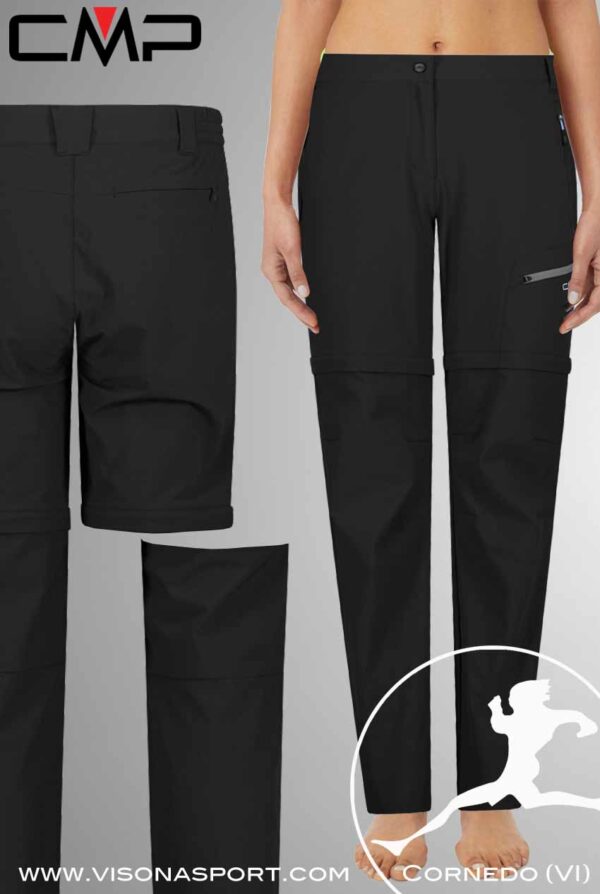 CMP PANTALONI ZIP OFF STRETCH 31T5116 ♀