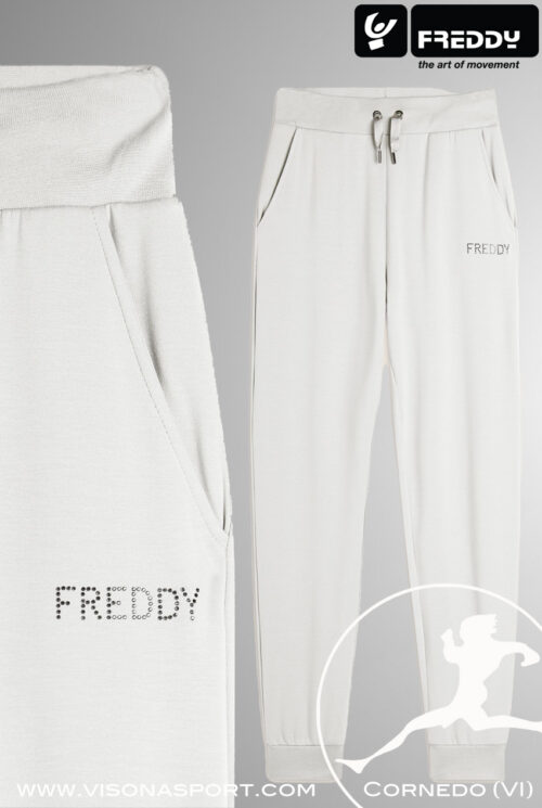 FREDDY PANTALONI MICROFELPATI COL LOGO IN STRASS F4WCXP1 ♀