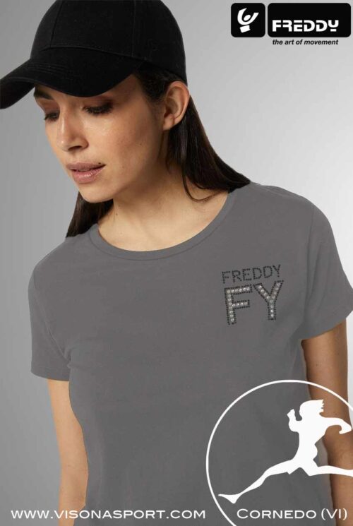 FREDDY T-SHIRT COTONE CON LOGO IN STRASS F4WCXT2 ♀