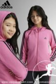 ADIDAS FELPA BAMBINA COTONE GARZATO G 3S FZ HD IZ3465 JR